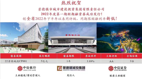 奮進(jìn)新征程，建功新時代——市城投集團(tuán)第一期短期融資卷成功發(fā)行五億元